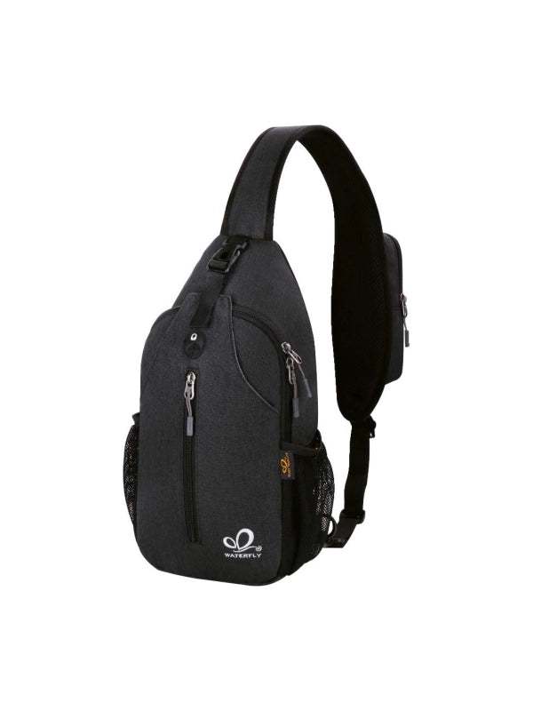 Crossbody Sling Backpack – Lightweight Travel & Hiking Chest Bag for Everyday Adventures - Black image