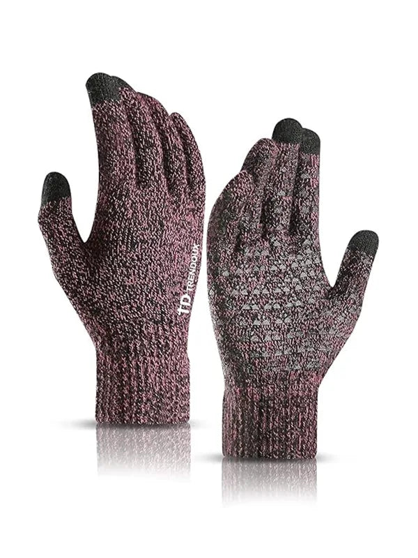 Winter Gloves – Warm Touchscreen Thermal Knit Design by Shopsery - Rose image
