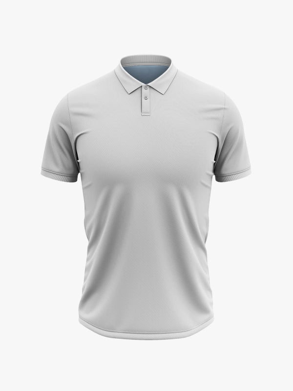 Custom Printed Polo T-Shirts – Premium Cotton (Gray) | Company Polo Shirts with Logo image 2