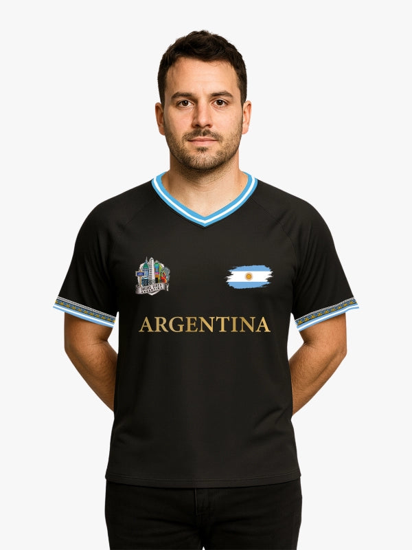 Argentina World Cup Signature Jersey (Black) by Shopsery image 1