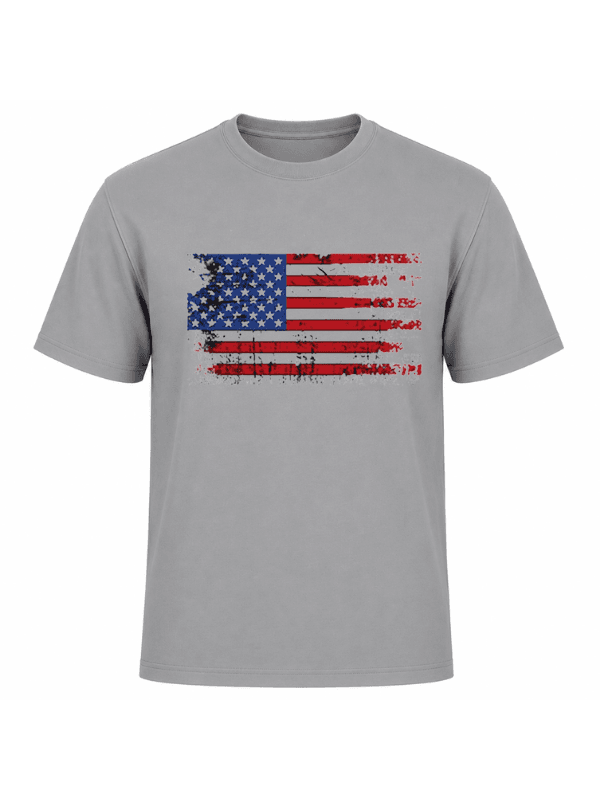 Vintage American Flag Patriotic T-Shirt | Distressed USA Flag Graphic Tee | Classic Red White Blue Independence Day Shirt image 10