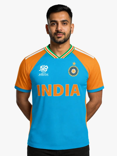 India T20 World Cup Cricket Jersey 2024 – Fan Version by Shopsery image 1