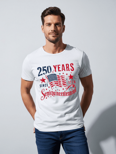 America 250th Anniversary T-Shirt | USA Semiquincentennial 1776–2026 American Flag Patriotic Graphic Tee image 1