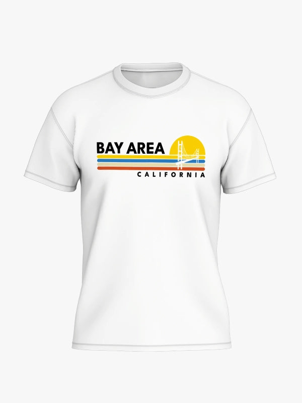 Bay Area California Sunset Graphic T-shirt (White) image 0