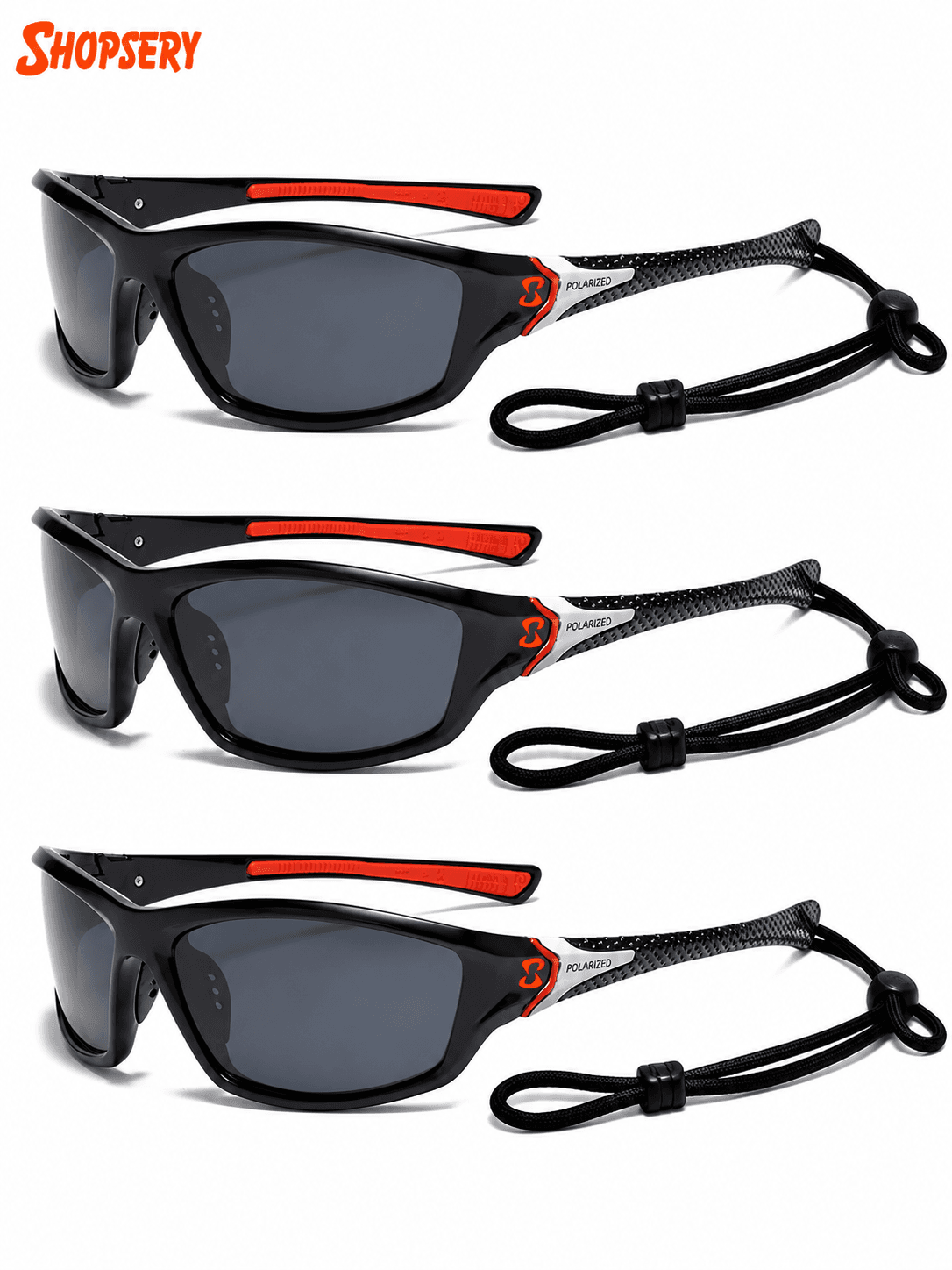 Shopsery Polarized Sports Sunglasses for Men 3 Pack Combo – UV400 Protection | HD Polarized Driving, Fishing &amp; Cycling Sunglasses image 3