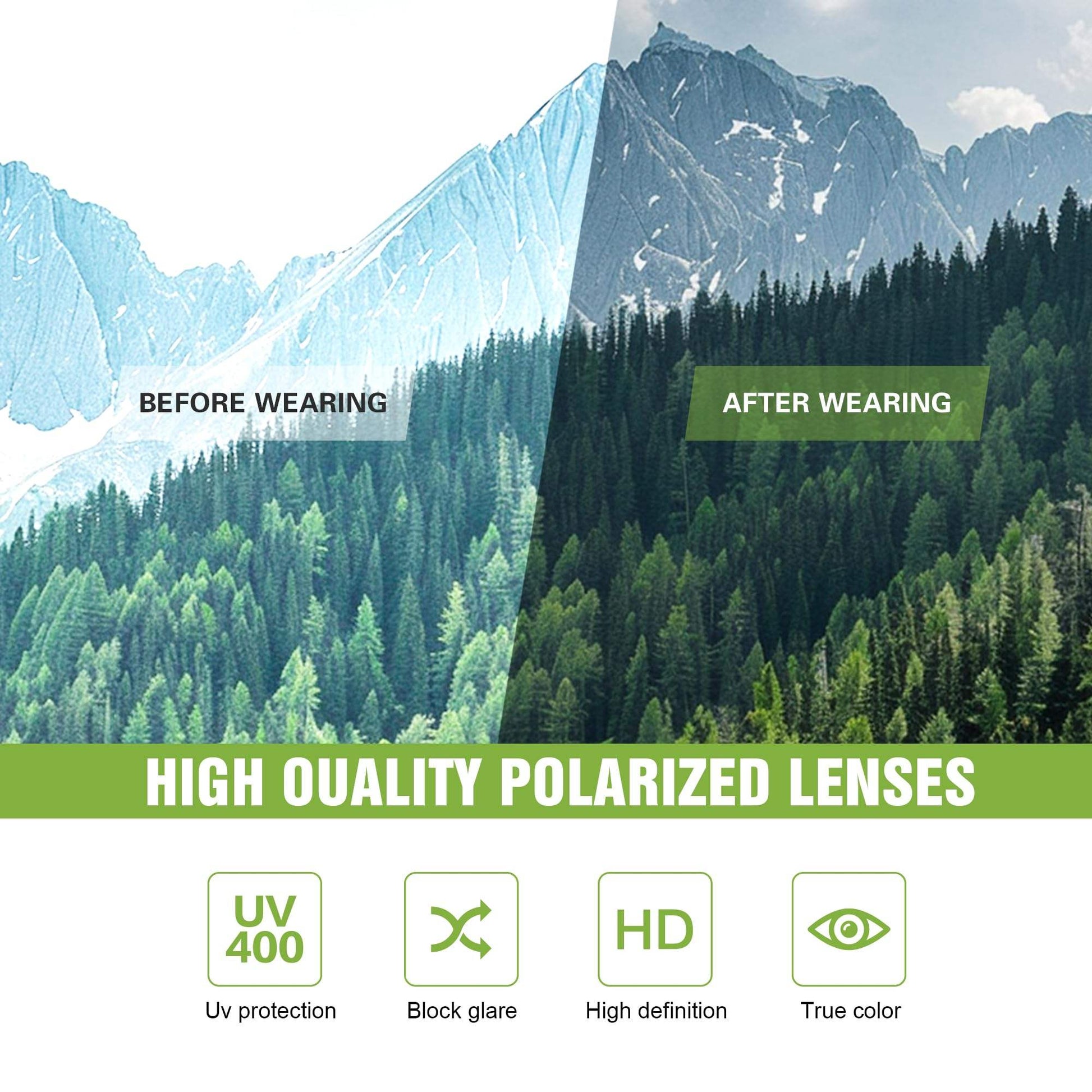 Shopsery Sports Polarized Sunglasses for Men – 5 Pack Combo | UV400 Protection | HD Polarized Outdoor Driving Cycling Fishing Sunglasses image 6