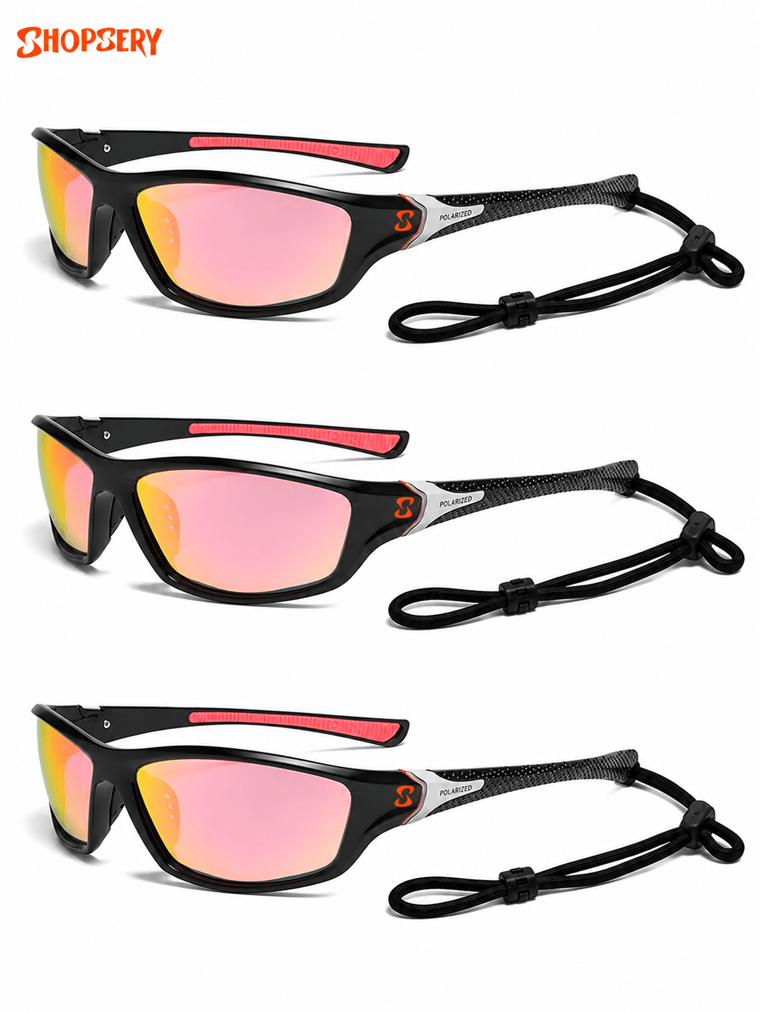 Shopsery Polarized Sports Sunglasses for Men 3 Pack Combo – UV400 Protection | HD Polarized Driving, Fishing &amp; Cycling Sunglasses image 5