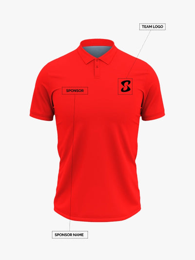 Custom Printed Polo T-Shirts – Premium Cotton (Red) | Company Polo Shirts with Logo image 0
