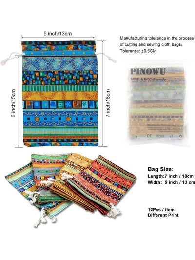 Ethnic Style Drawstring Gift Bags by Shopsery image 1