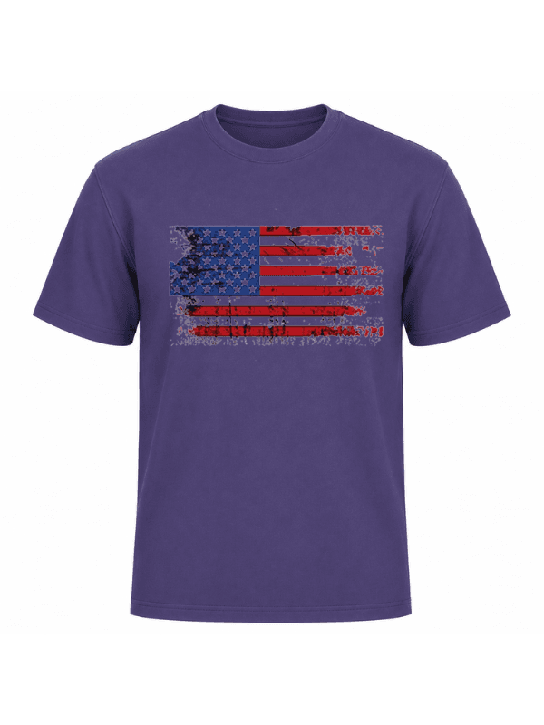 Vintage American Flag Patriotic T-Shirt | Distressed USA Flag Graphic Tee | Classic Red White Blue Independence Day Shirt image 6