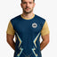 Custom Blue and Yellow Lightning Round Neck Sports Jersey image 1