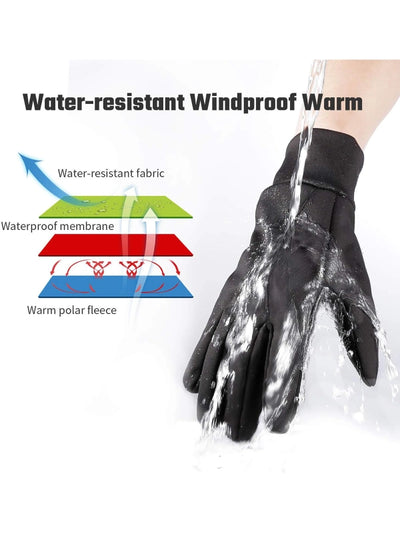 FanVince Winter Gloves Black by Shopsery image 1