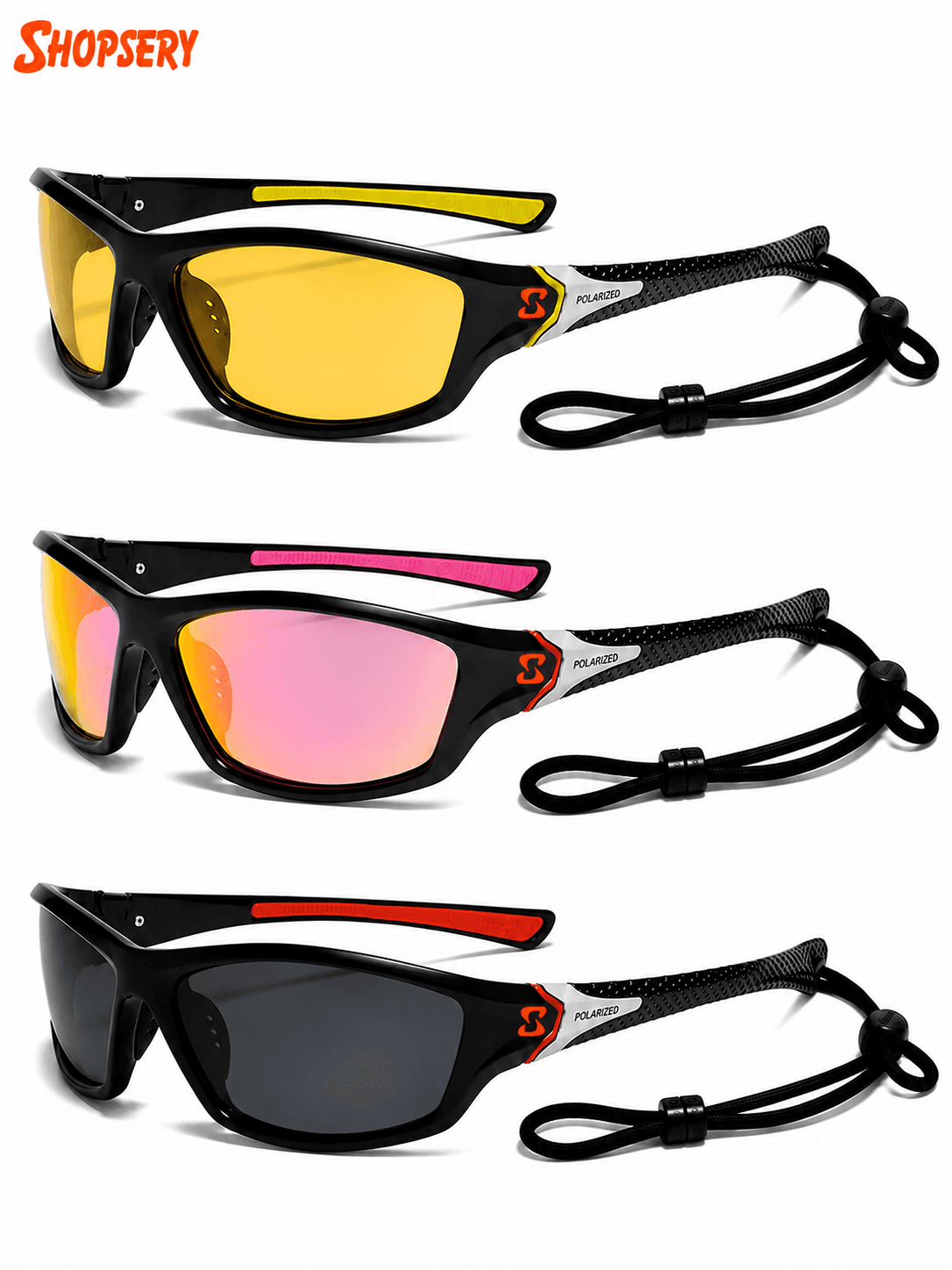 Shopsery Polarized Sports Sunglasses for Men 3 Pack Combo – UV400 Protection | HD Polarized Driving, Fishing &amp; Cycling Sunglasses image 13