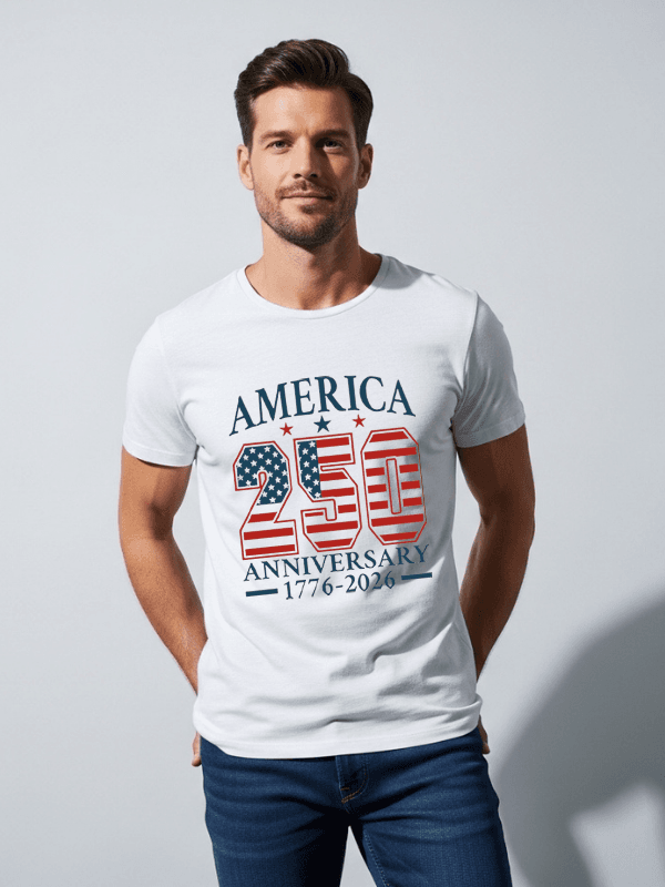 America 250 Anniversary T-Shirt | USA 250th Birthday Shirt | Semiquincentennial 1776–2026 Patriotic Graphic Tee image 1