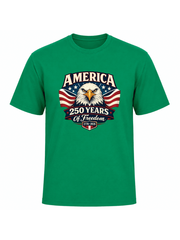 America 250 Years of Freedom Patriotic Eagle T-Shirt | USA 250th Anniversary 1776–2026 Graphic Tee image 9