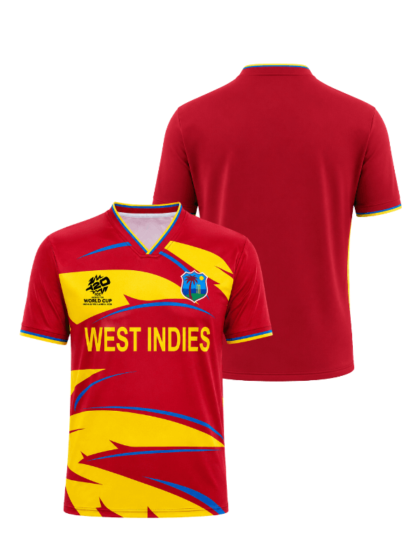 West Indies ICC Men's T20 World Cup 2026 Cricket Jersey – Fan Version by Shopsery image 0