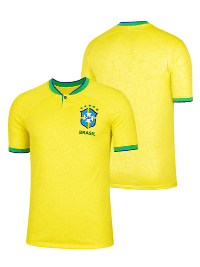 Brazil Home Soccer Jersey 2022  – Classic Yellow Brazil Football Fan Jersey image 0