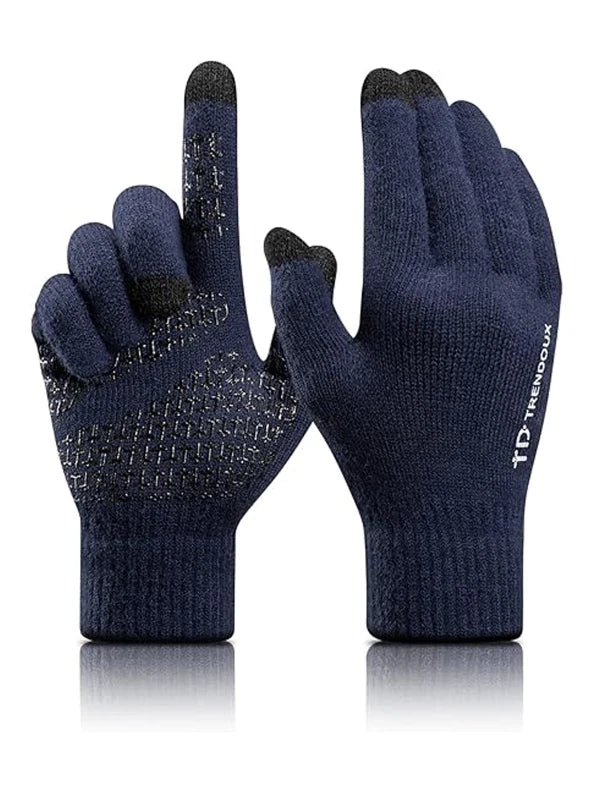 Winter Gloves – Warm Touchscreen Non-Slip Design - Navy image