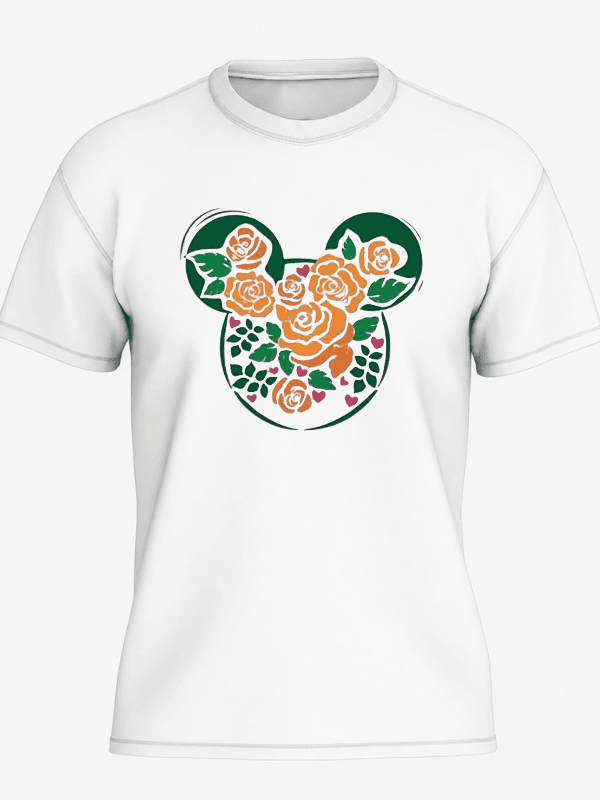 Disneyland Floral Mickey Ears T-Shirt | Disney World Family Matching Shirt | Unisex Tee image 2
