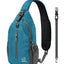 Crossbody Sling Backpack – Lightweight Travel & Hiking Chest Bag for Everyday Adventures - Peacock Blue image