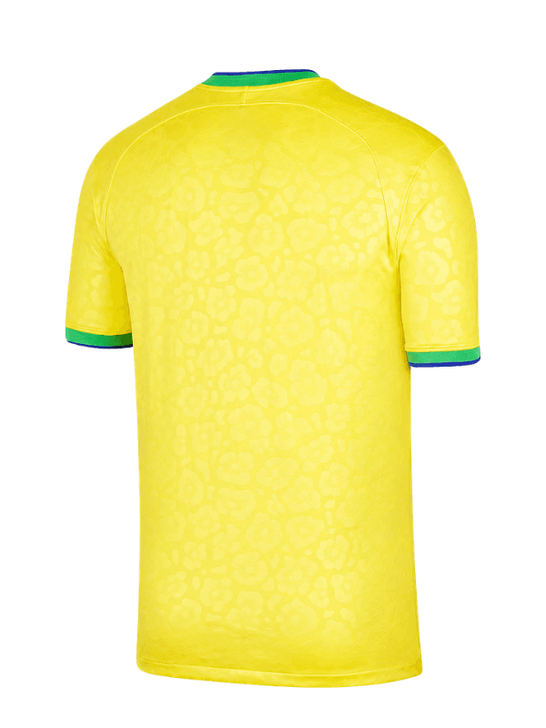 Brazil Home Soccer Jersey 2022  – Classic Yellow Brazil Football Fan Jersey image 2