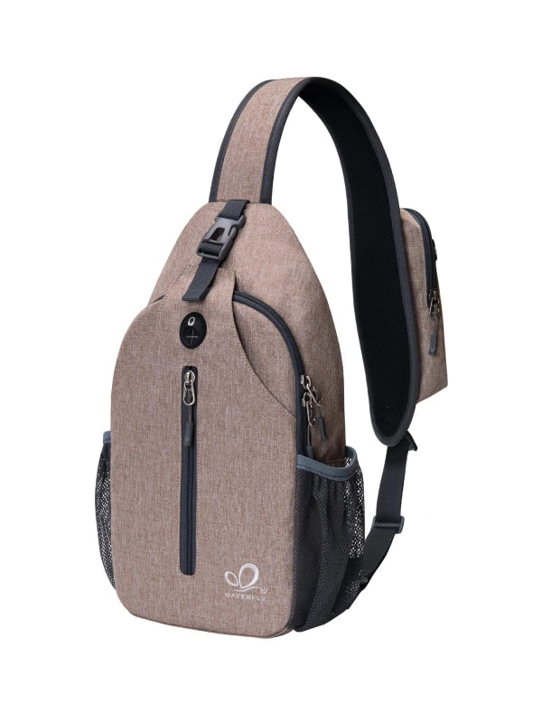 Crossbody Sling Backpack – Lightweight Travel & Hiking Chest Bag for Everyday Adventures - Khaki image