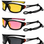 Shopsery Polarized Sports Sunglasses for Men 3 Pack Combo – UV400 Protection | HD Polarized Driving, Fishing &amp; Cycling Sunglasses - Yellow+Pink+Black image