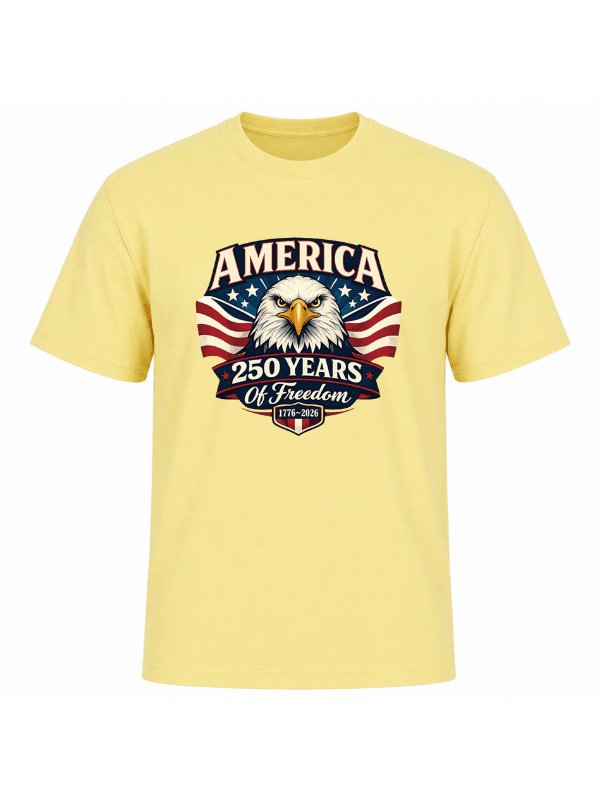 America 250 Years of Freedom Patriotic Eagle T-Shirt | USA 250th Anniversary 1776–2026 Graphic Tee image 8