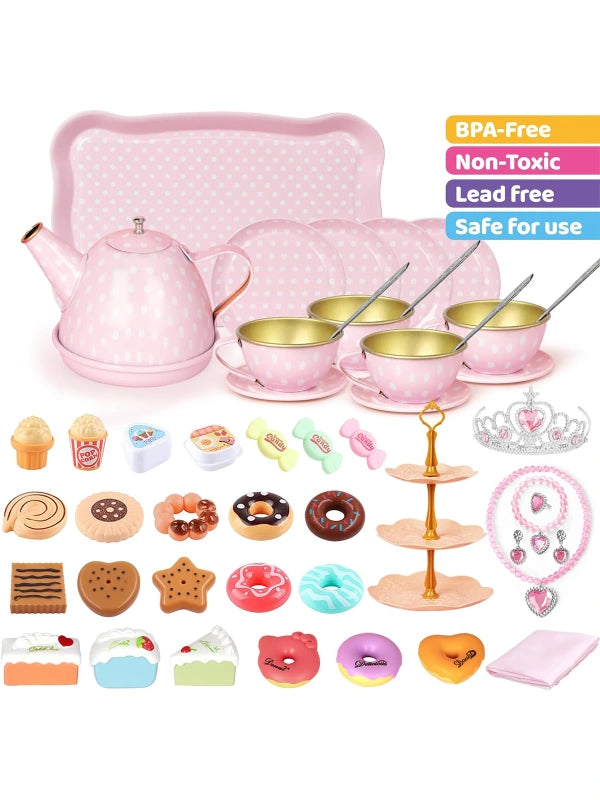 49PCS Tea Party Set for Little Girls by Shopsery image 2