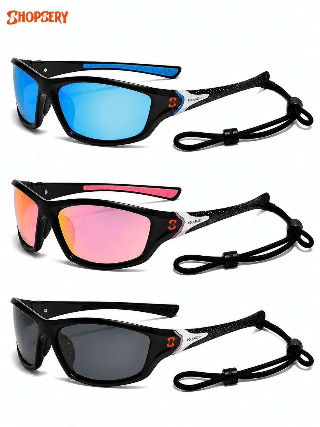Shopsery Polarized Sports Sunglasses for Men 3 Pack Combo – UV400 Protection | HD Polarized Driving, Fishing &amp; Cycling Sunglasses image 10