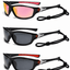 Shopsery Polarized Sports Sunglasses for Men 3 Pack Combo – UV400 Protection | HD Polarized Driving, Fishing &amp; Cycling Sunglasses - Pink+Black+Red Black image