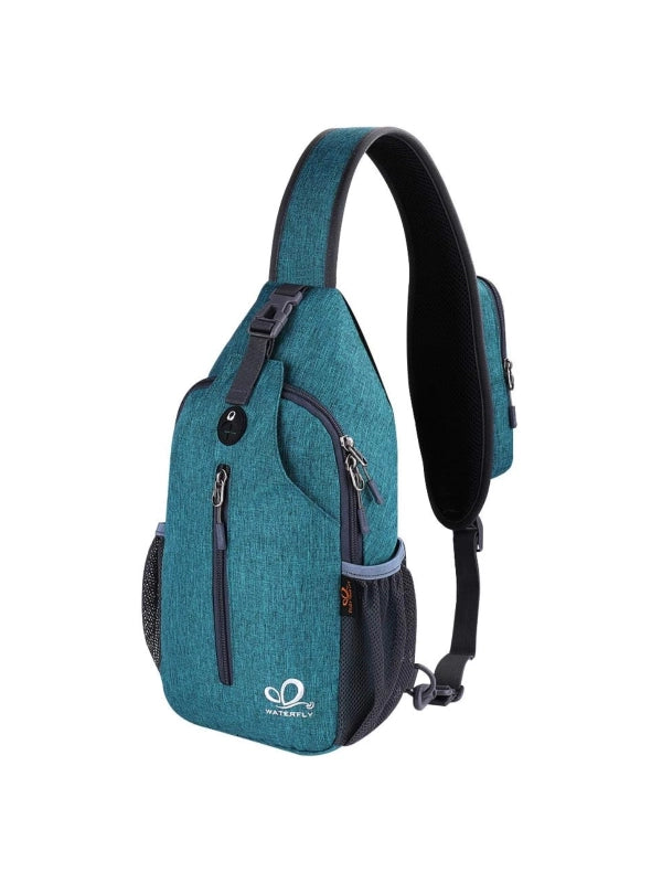 Crossbody Sling Backpack – Lightweight Travel & Hiking Chest Bag for Everyday Adventures - B-Teal Blue image