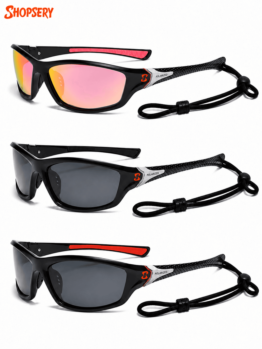 Shopsery Polarized Sports Sunglasses for Men 3 Pack Combo – UV400 Protection | HD Polarized Driving, Fishing &amp; Cycling Sunglasses image 14