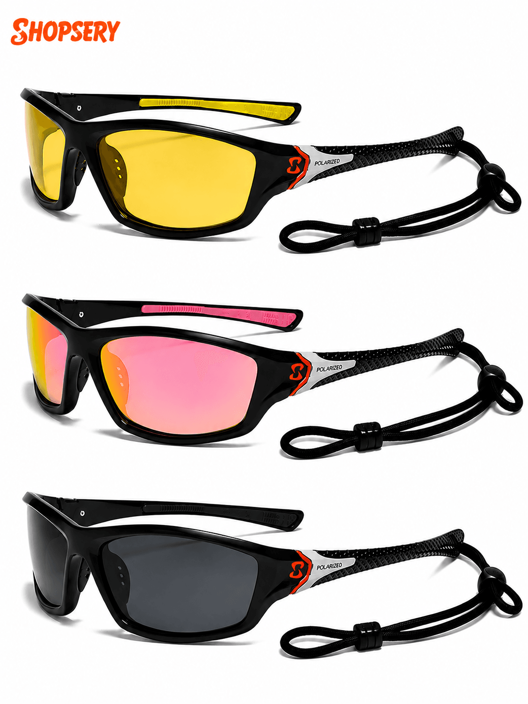Shopsery Polarized Sports Sunglasses for Men 3 Pack Combo – UV400 Protection | HD Polarized Driving, Fishing &amp; Cycling Sunglasses image 12