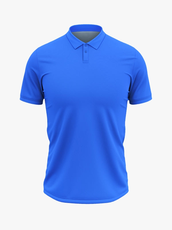 Custom Printed Polo T-Shirts – Premium Cotton (Royal Blue) | Company Polo Shirts with Logo image 2