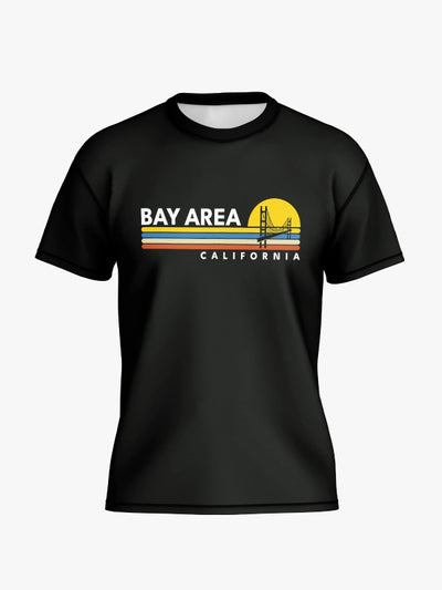 Bay Area California Sunset Graphic T-shirt (Black) image 0