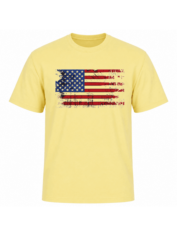 Vintage American Flag Patriotic T-Shirt | Distressed USA Flag Graphic Tee | Classic Red White Blue Independence Day Shirt image 12