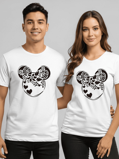 Disney Floral Mouse Ears Shirt | Matching Family Vacation T-Shirt | Disney World Unisex T-Shirt image 0