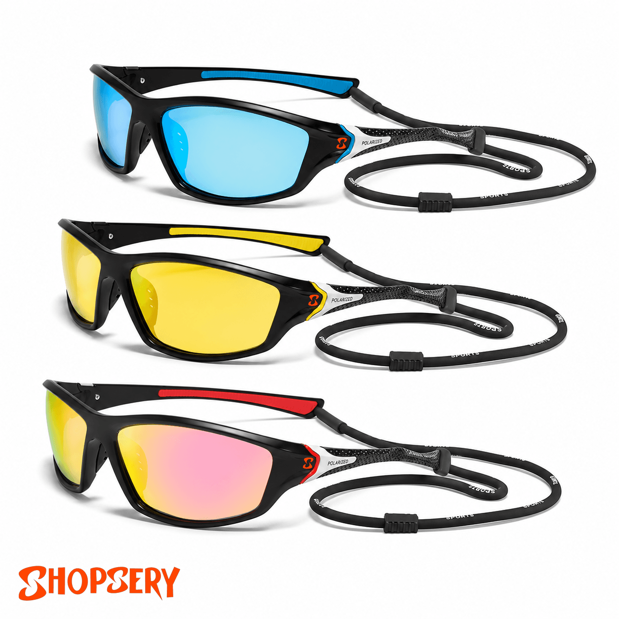 Shopsery Polarized Sports Sunglasses for Men 3 Pack Combo – UV400 Protection | HD Polarized Driving, Fishing &amp; Cycling Sunglasses image 7
