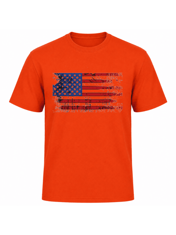 Vintage American Flag Patriotic T-Shirt | Distressed USA Flag Graphic Tee | Classic Red White Blue Independence Day Shirt image 7