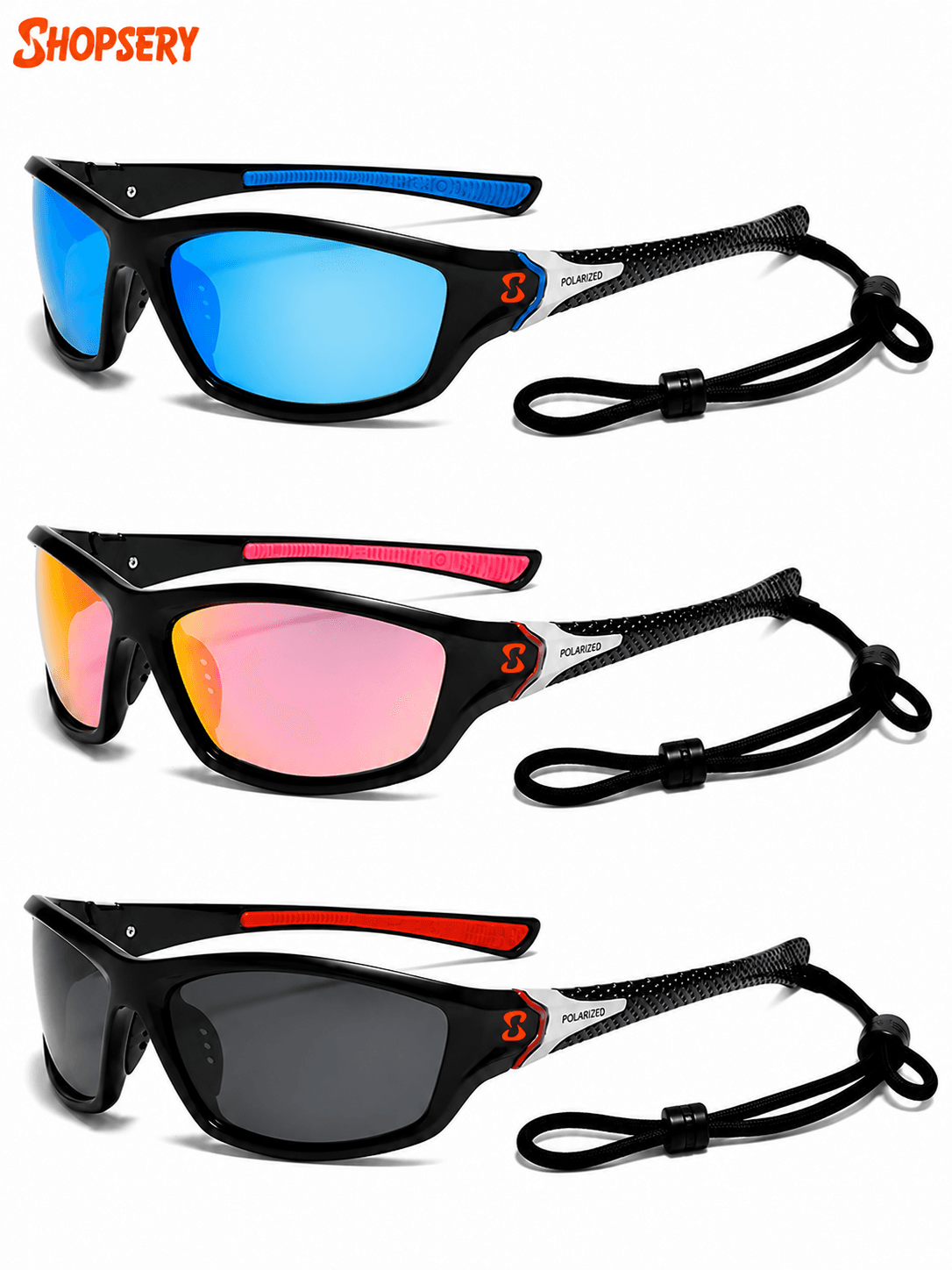 Shopsery Polarized Sports Sunglasses for Men 3 Pack Combo – UV400 Protection | HD Polarized Driving, Fishing &amp; Cycling Sunglasses image 11