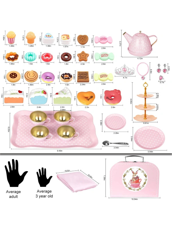49PCS Tea Party Set for Little Girls by Shopsery image 1