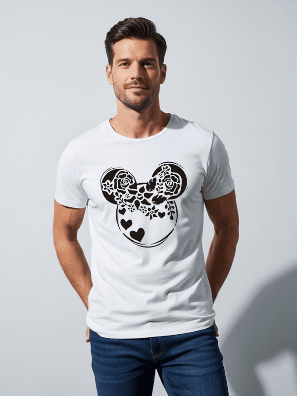 Disney Floral Mouse Ears Shirt | Matching Family Vacation T-Shirt | Disney World Unisex T-Shirt image 3