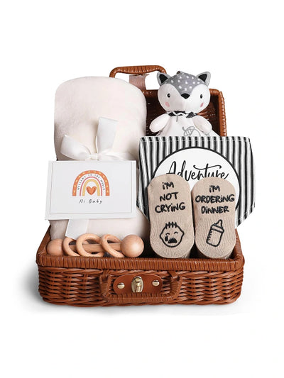Baby Shower Gift Set – Newborn Essentials Basket (Unisex) image 0