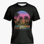 California Retro Palm Sunset Graphic T-shirt (Black) image 0