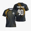 Custom Black and Gold Dotted Round Neck Sports Jersey by Shopsery image 0