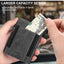 Slim RFID Wallet for Men – Aluminum Card Holder with Pop-Up Eject Mechanism, Magnetic Leather Cover, ID Window & Expandable Cash Slot image 5