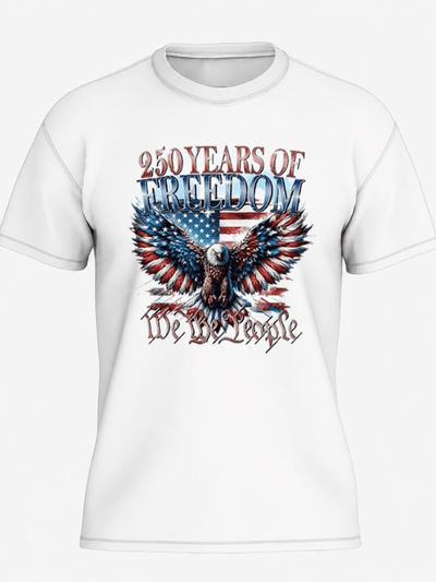 250 Years of Freedom Patriotic Eagle T-Shirt | We The People USA 250th Anniversary Graphic Tee image 1