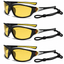 Shopsery Polarized Sports Sunglasses for Men 3 Pack Combo – UV400 Protection | HD Polarized Driving, Fishing &amp; Cycling Sunglasses - 3 Yellow image