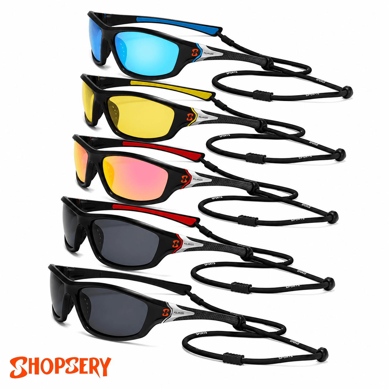 Shopsery Sports Polarized Sunglasses | UV400 Protection | HD Polarized Outdoor Driving Cycling Fishing Sunglasses image 0